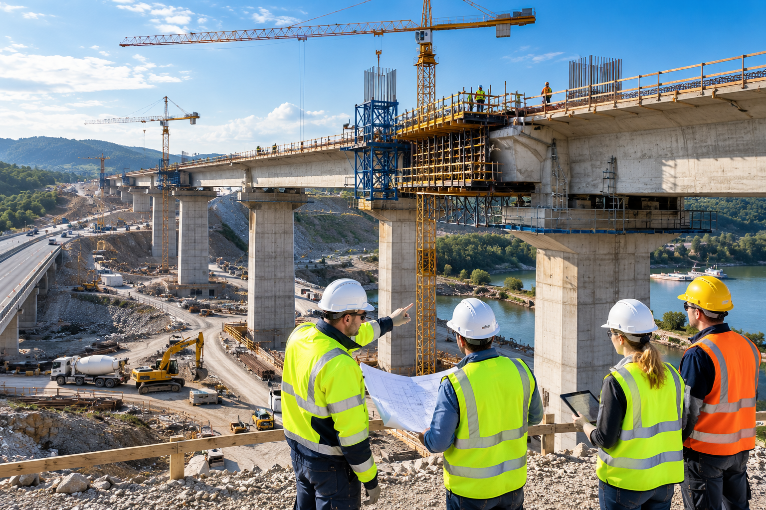 Highway Bridge Construction